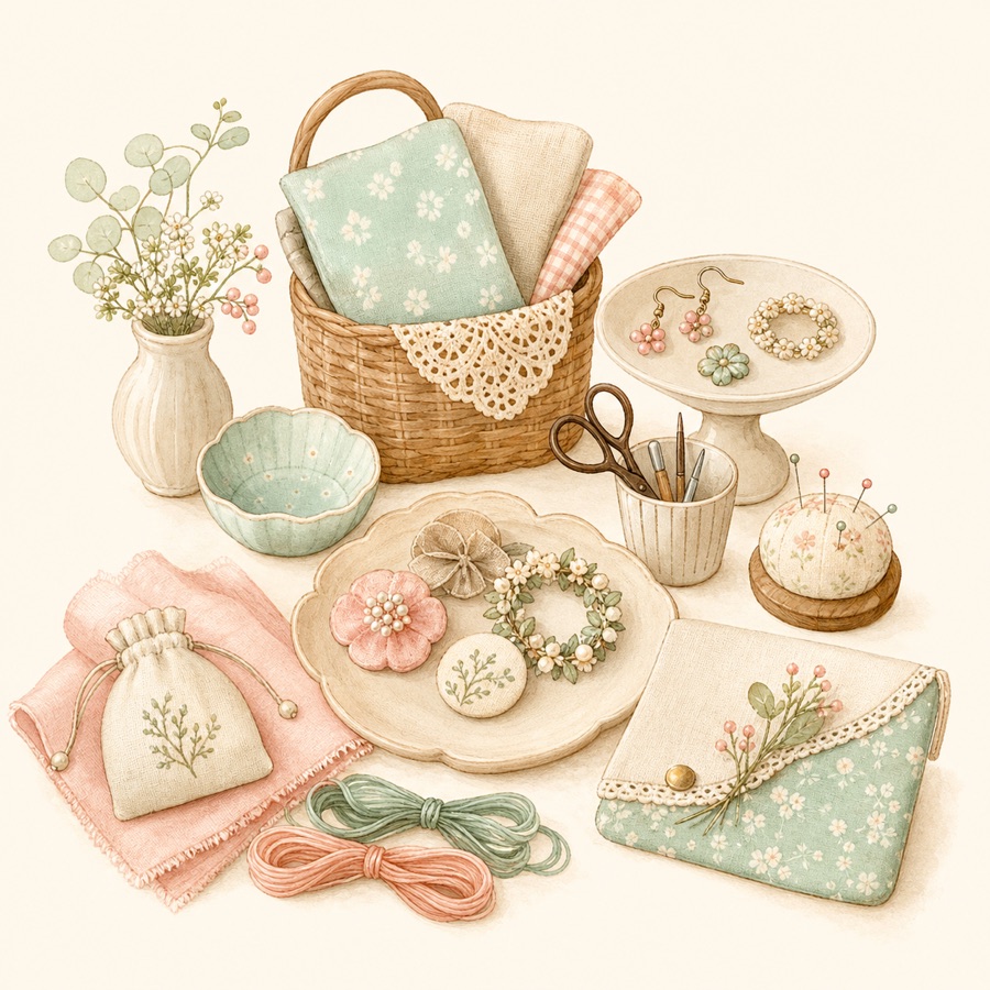 ハンドメイド作家さんを連想させるイラスト